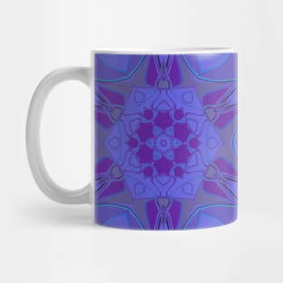 Cartoon Mandala Flower Blue and Purple Mug